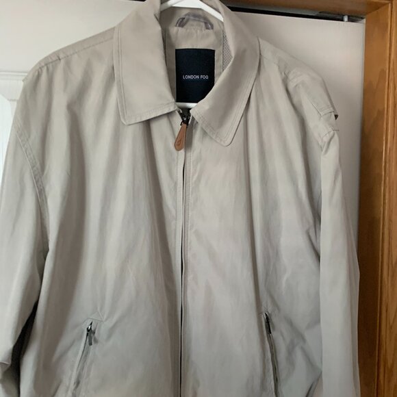 London Fog Light Cream Golf Jacket Size M - Picture 1 of 8